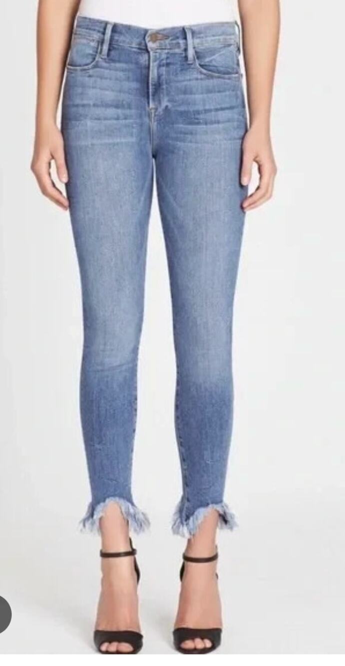 NWT  Frame Le High Skinny Stiletto Hem Jeans in Garden Grove Wash 29